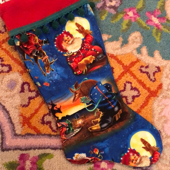 Armadillo cowboy Christmas stocking - Picture 1 of 3